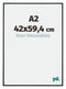 Kent Aluminium Fotokader 42x59 4cm A2 Zwart Mat Voorzijde Maat | Yourdecoration.be