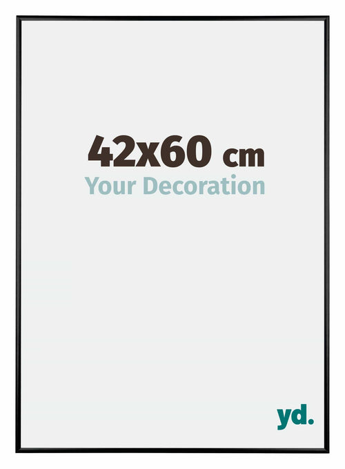 Kent Aluminium Fotokader 42x60cm Zwart Hoogglans Voorzijde Maat | Yourdecoration.be