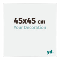 Kent Aluminium Fotokader 45x45cm Wit Hoogglans Voorzijde Maat | Yourdecoration.be