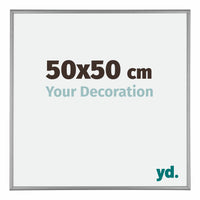 Kent Aluminium Fotokader 50x50cm Platina Voorzijde Maat | Yourdecoration.be