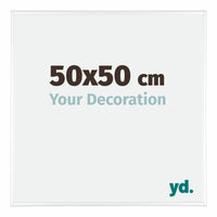 Kent Aluminium Fotokader 50x50cm Wit Hoogglans Voorzijde Maat | Yourdecoration.be