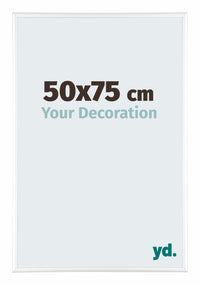Kent Aluminium Fotokader 50x75cm Wit Hoogglans Voorzijde Maat | Yourdecoration.be