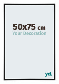 Kent Aluminium Fotokader 50x75cm Zwart Mat Voorzijde Maat | Yourdecoration.be