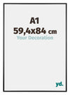 Kent Aluminium Fotokader 59 4x84cm A1 Zwart Hoogglans Voorzijde Maat | Yourdecoration.be