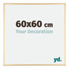 Kent Aluminium Fotokader 60x60cm Goud Voorzijde Maat | Yourdecoration.be