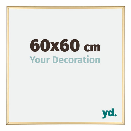 Kent Aluminium Fotokader 60x60cm Goud Voorzijde Maat | Yourdecoration.be