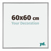 Kent Aluminium Fotokader 60x60cm Platina Voorzijde Maat | Yourdecoration.be