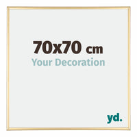 Kent Aluminium Fotokader 70x70cm Goud Voorzijde Maat | Yourdecoration.be