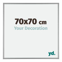 Kent Aluminium Fotokader 70x70cm Platina Voorzijde Maat | Yourdecoration.be