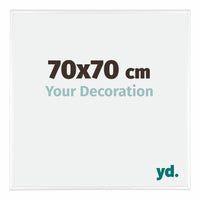 Kent Aluminium Fotokader 70x70cm Wit Hoogglans Voorzijde Maat | Yourdecoration.be
