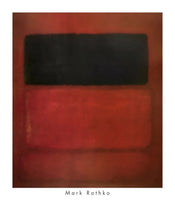 Kunstdruk Mark Rothko Black Over Reds 1957 71x81cm MKR 890 | Yourdecoration.be