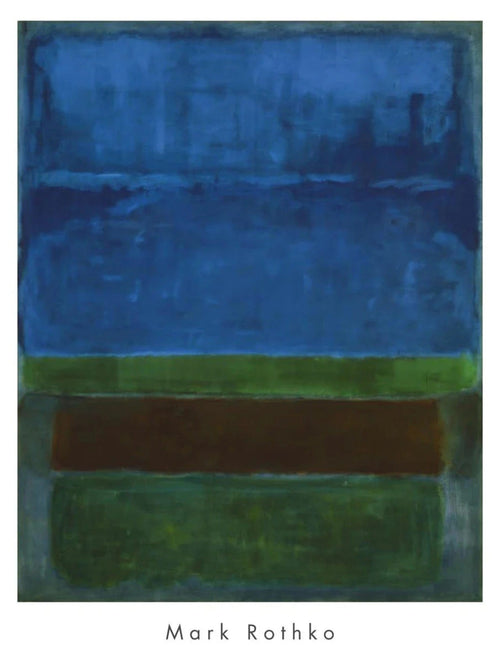 Kunstdruk Mark Rothko Blue Green and Brown 71x94cm MKR 556 PGM | Yourdecoration.be