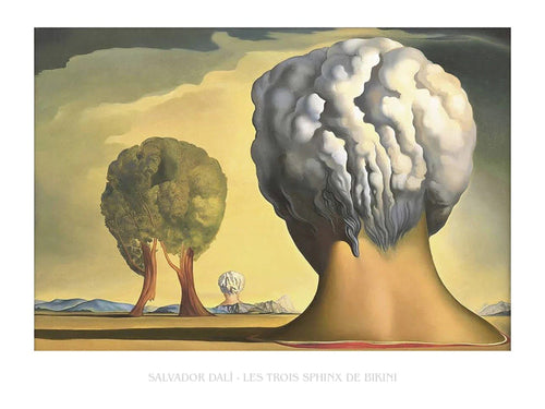 Kunstdruk Salvador Dali Les Trois Sphinx de Bikini 80x60cm SD 507 PGM | Yourdecoration.be