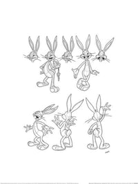 Kunstdruk Wb100 Looney Tunes Bugs Bunny 30x40cm Pyramid PPR54388 | Yourdecoration.be