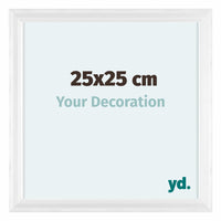 Lincoln Houten Fotokader 25x25cm Wit Voorzijde Maat | Yourdecoration.be