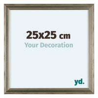 Lincoln Houten Fotokader 25x25cm Zilver Voorzijde Maat | Yourdecoration.be