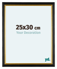 Lincoln Houten Fotokader 25x30cm Zwart Goud Voorzijde Maat | Yourdecoration.be