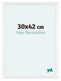 Lincoln Houten Fotokader 30x42cm Wit Voorzijde Maat | Yourdecoration.be
