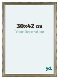 Lincoln Houten Fotokader 30x42cm Zilver Voorzijde Maat | Yourdecoration.be