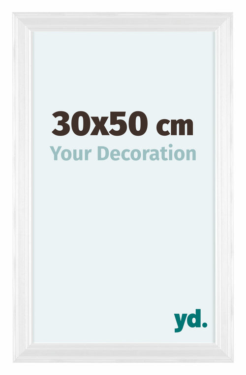 Lincoln Houten Fotokader 30x50cm Wit Voorzijde Maat | Yourdecoration.be