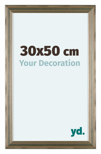 Lincoln Houten Fotokader 30x50cm Zilver Voorzijde Maat | Yourdecoration.be