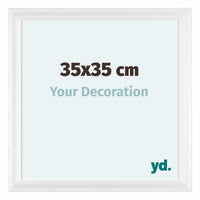 Lincoln Houten Fotokader 35x35cm Wit Voorzijde Maat | Yourdecoration.be