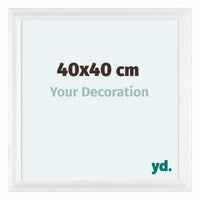 Lincoln Houten Fotokader 40x40cm Wit Voorzijde Maat | Yourdecoration.be