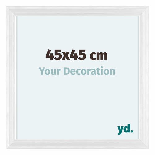 Lincoln Houten Fotokader 45x45cm Wit Voorzijde Maat | Yourdecoration.be