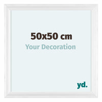 Lincoln Houten Fotokader 50x50cm Wit Voorzijde Maat | Yourdecoration.be