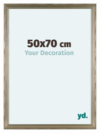 Lincoln Houten Fotokader 50x70cm Zilver Voorzijde Maat | Yourdecoration.be
