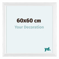 Lincoln Houten Fotokader 60x60cm Wit Voorzijde Maat | Yourdecoration.be