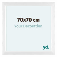 Lincoln Houten Fotokader 70x70cm Wit Voorzijde Maat | Yourdecoration.be