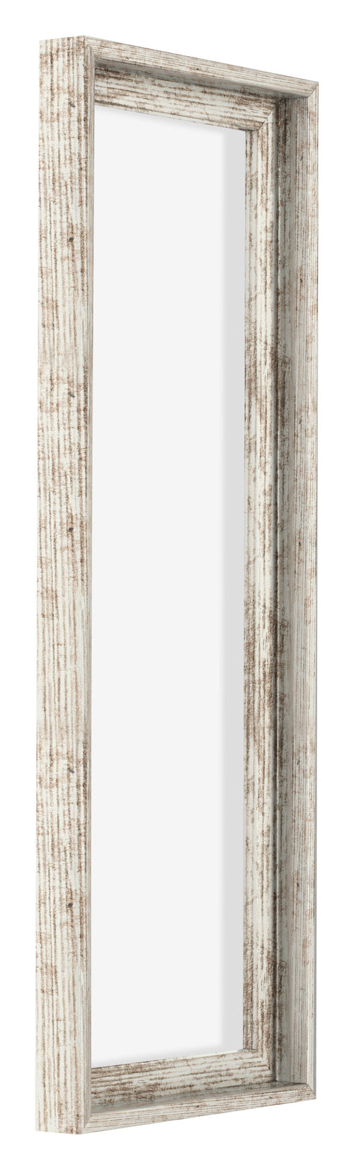 Lyon MDF Baklijst 1 3 Wit Vintage Voorzijde Schuin | Yourdecoration.be
