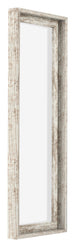 Lyon MDF Baklijst 1 3 Wit Vintage Voorzijde Schuin | Yourdecoration.be