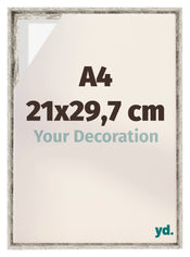 Lyon MDF Baklijst 21x29 7cm A4 Wit Vintage Voorzijde Maat | Yourdecoration.be