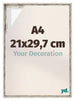 Lyon MDF Baklijst 21x29 7cm A4 Wit Vintage Voorzijde Maat | Yourdecoration.be