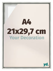 Lyon MDF Baklijst 21x29 7cm A4 Zilver Mat Voorzijde Maat | Yourdecoration.be