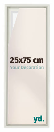 Lyon MDF Baklijst 25x75cm Wit Mat Voorzijde Maat | Yourdecoration.be