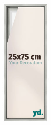 Lyon MDF Baklijst 25x75cm Zilver Mat Voorzijde Maat | Yourdecoration.be