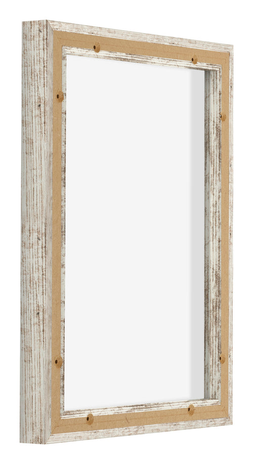 Lyon MDF Baklijst 3 4 Wit Vintage Achterzijde Schuin | Yourdecoration.be