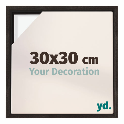 Lyon MDF Baklijst 30x30cm Donker Eiken Voorzijde Maat | Yourdecoration.be