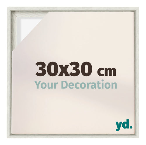 Lyon MDF Baklijst 30x30cm White Wash Voorzijde Maat | Yourdecoration.be