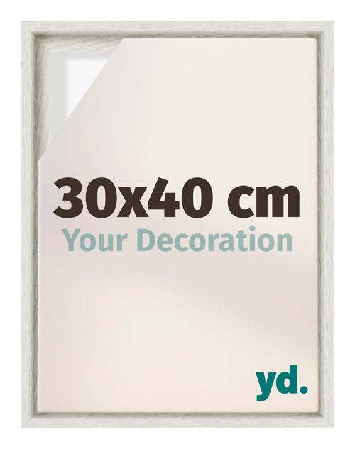Lyon MDF Baklijst 30x40cm White Wash Voorzijde Maat | Yourdecoration.be