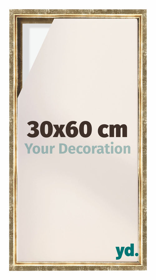 Lyon MDF Baklijst 30x60cm Goud Antiek Voorzijde Maat | Yourdecoration.be