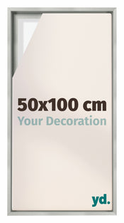 Lyon MDF Baklijst 50x100cm Zilver Mat Voorzijde Maat | Yourdecoration.be