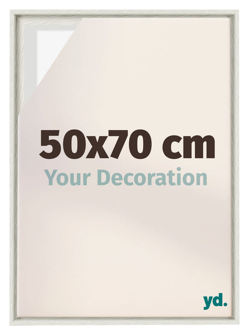 Lyon MDF Baklijst 50x70cm White Wash Voorzijde Maat | Yourdecoration.be