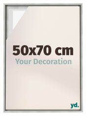 Lyon MDF Baklijst 50x70cm Zilver Mat Voorzijde Maat | Yourdecoration.be