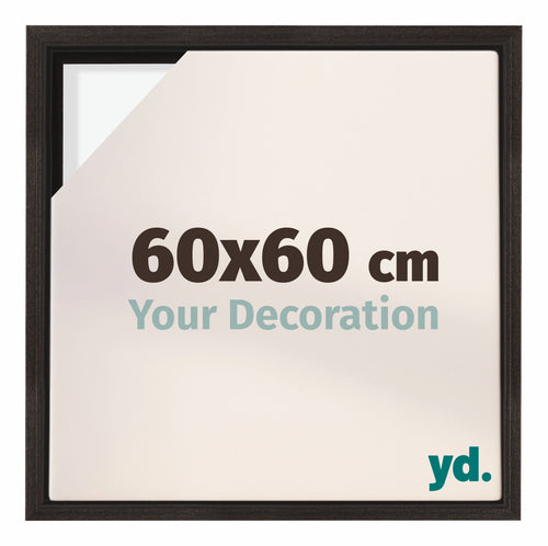 Lyon MDF Baklijst 60x60cm Donker Eiken Voorzijde Maat | Yourdecoration.be