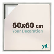Lyon MDF Baklijst 60x60cm Zilver Mat Voorzijde Maat | Yourdecoration.be