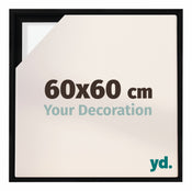 Lyon MDF Baklijst 60x60cm Zwart Mat Voorzijde Maat | Yourdecoration.be